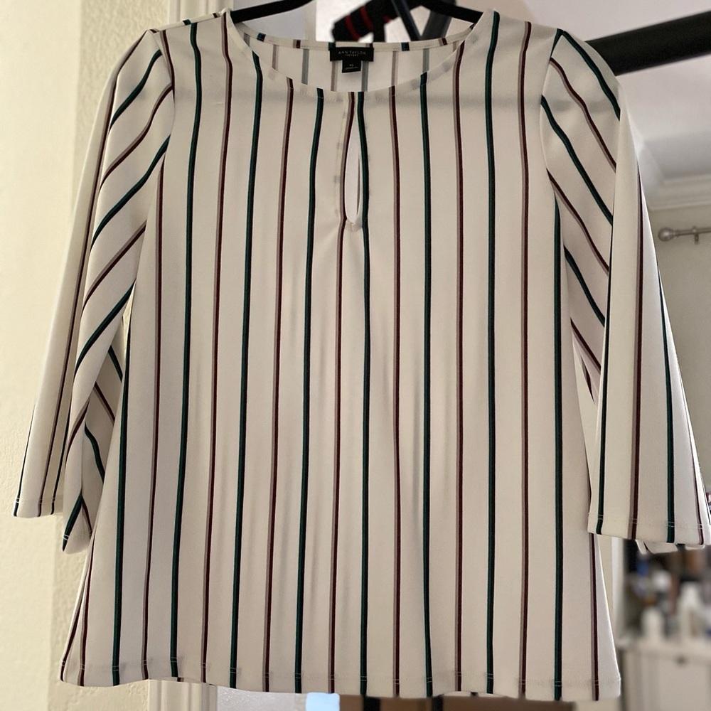 Striped blouse with bell sleeves